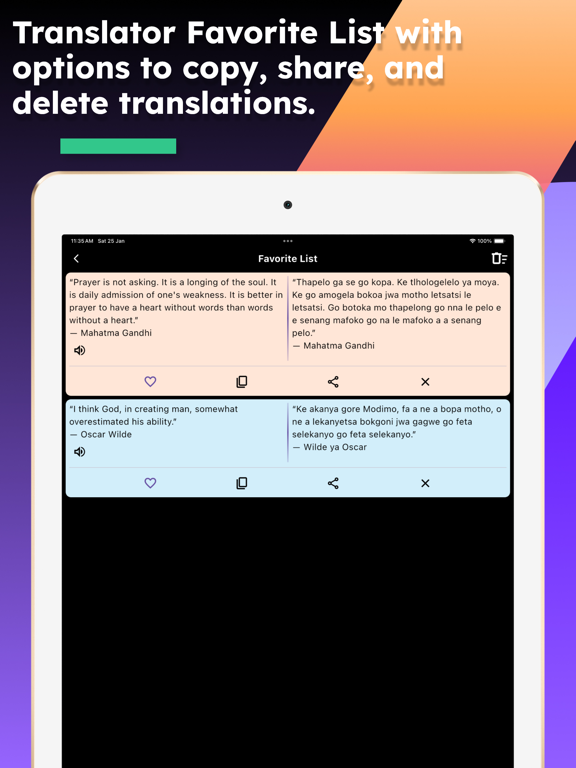 English Tswana Translator iPad screenshot 3 - Education app