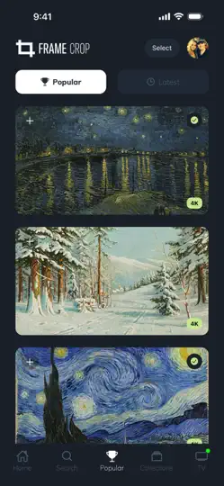 Capture d'écran de Frame Crop – Art Mode sur iPhone 5