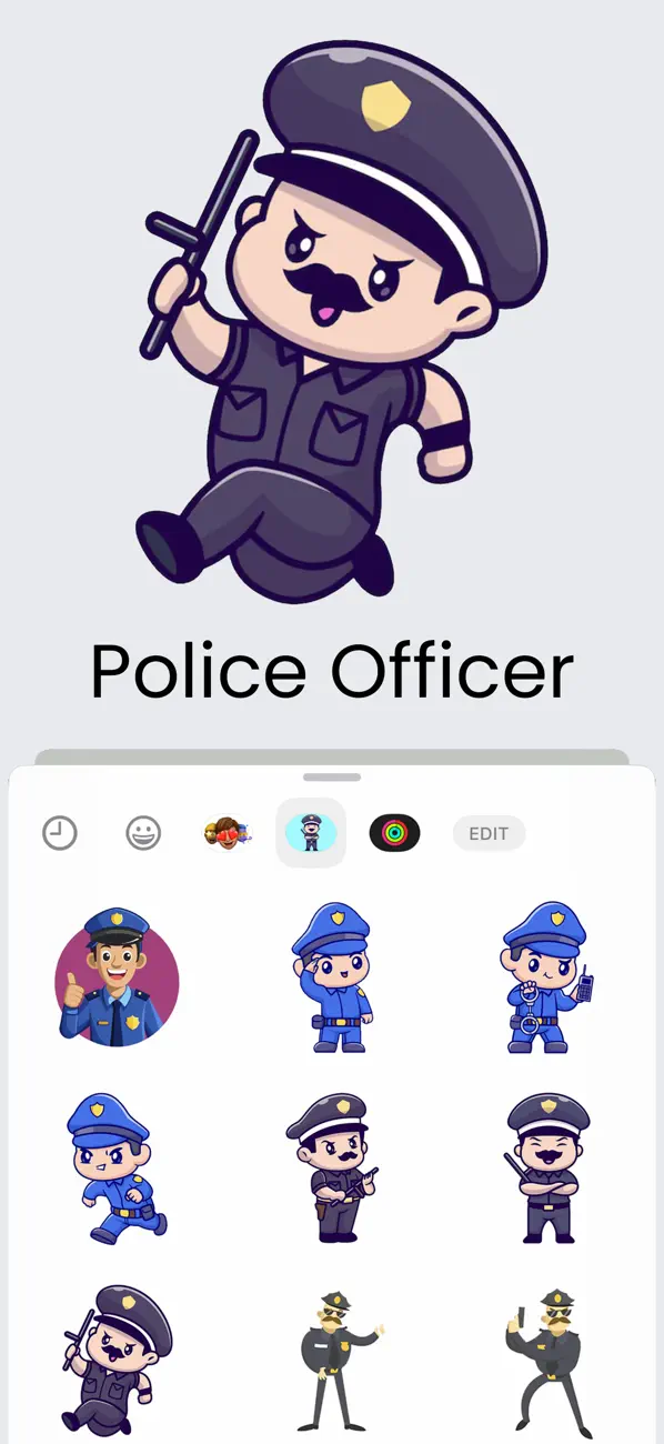 Screenshot #1 pour Police Officers Stickers