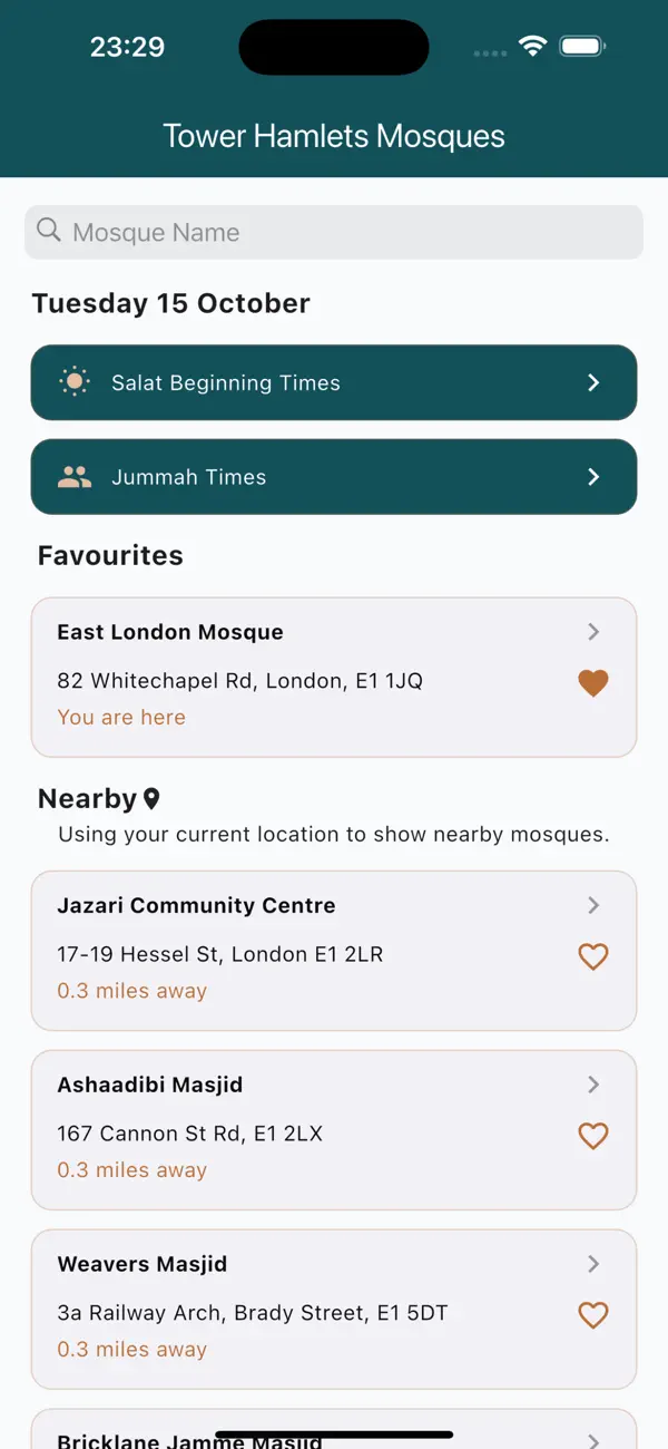 #1. Tower Hamlets Mosques (iOS) Przez: Usman Miah