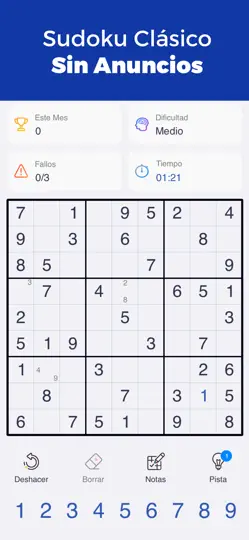 Captura de pantalla de Sudoku: Sin Anuncios Y Offline en iPhone 1