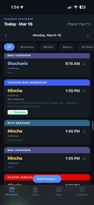 Teaneck Minyanim Screenshot 1 of 5