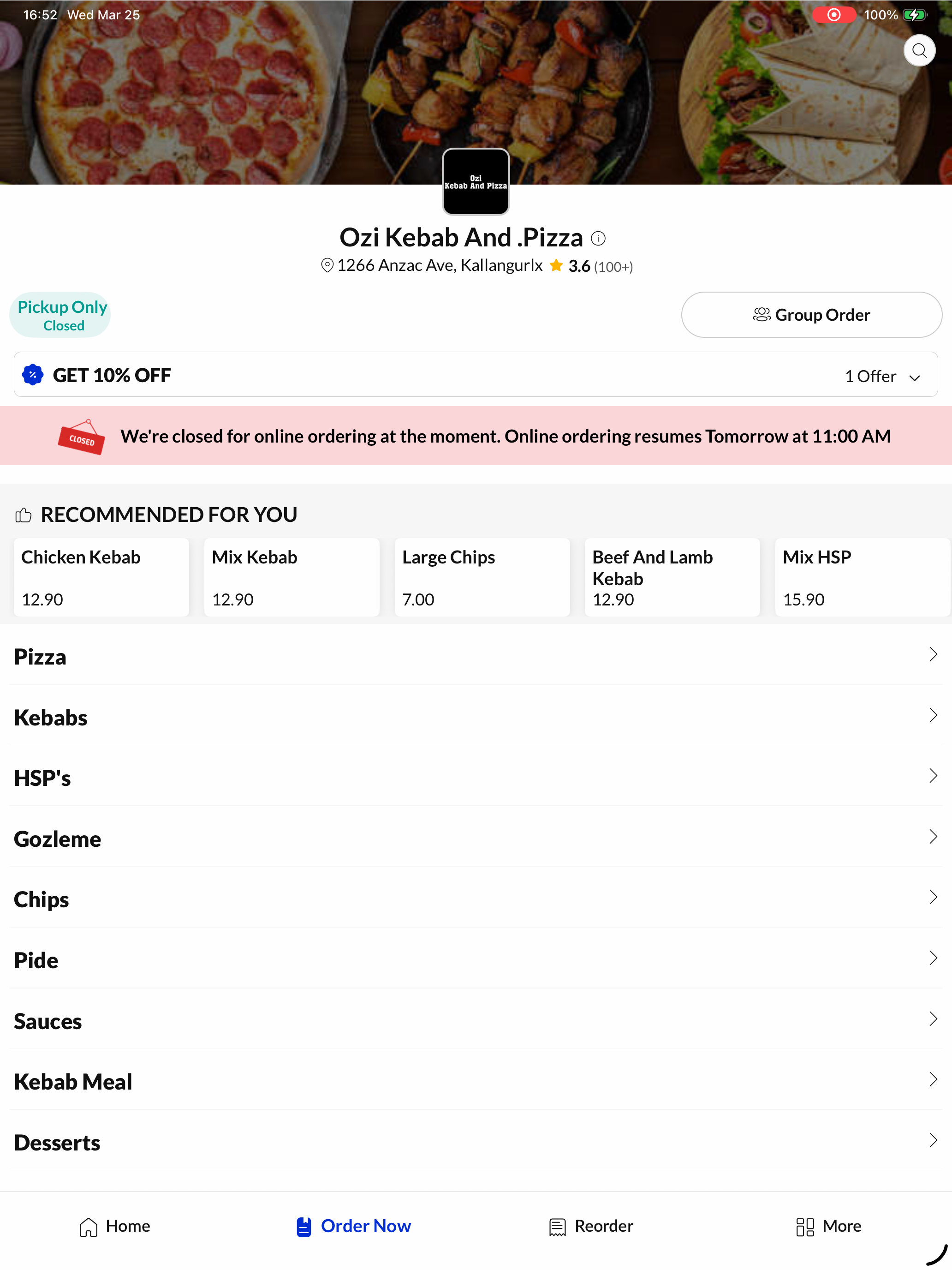 Ozi Kebab And Pizza