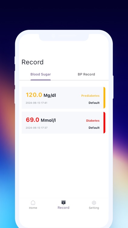 Health Record：BP & GLU