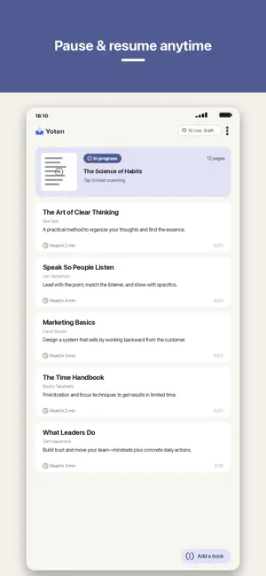 Yoten: AI Book Summaries screenshot 1