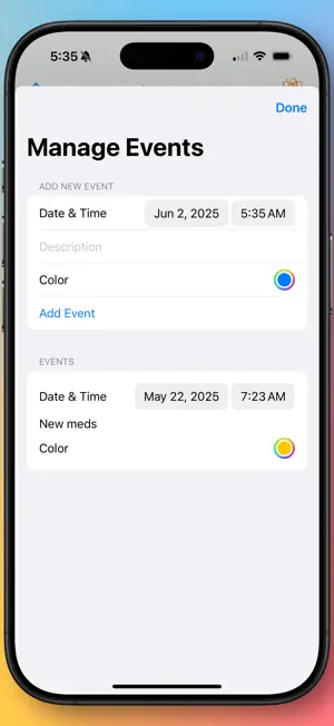 VitalsChart screenshot 3