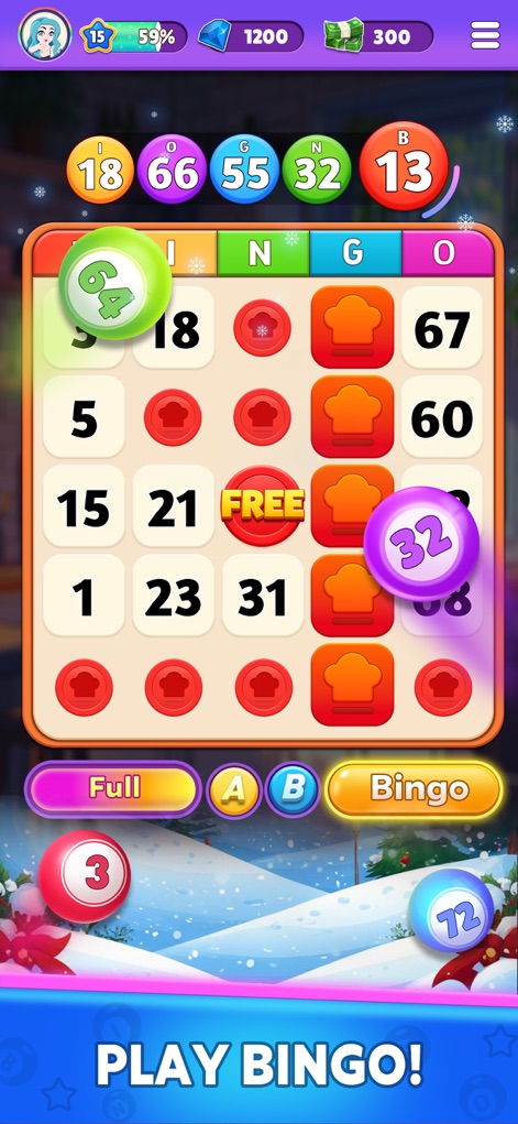 Bingo Legend : Win Real Cash - Explore the core gameplay with a clear bingo card layout and the dynamically called balls, showcasing the real-time daubing action.