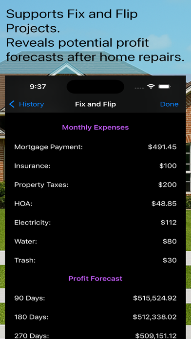 House Flip Analysis Screenshot
