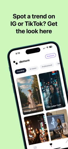 Demure: AI Style & Photo Edit screenshot
