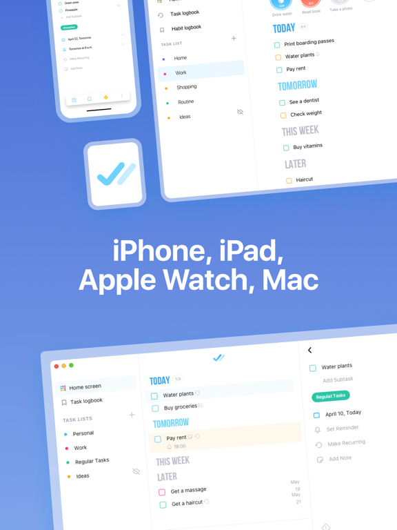 Tappsk: ToDo & Habit Tracker iPad screenshot 6 - Productivity app