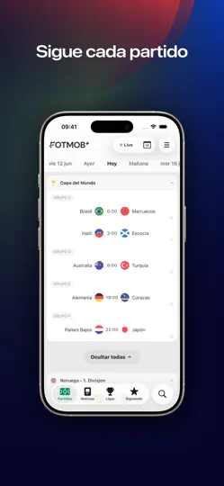 Captura de pantalla de FotMob - Resultados De Fútbol en iPhone 1