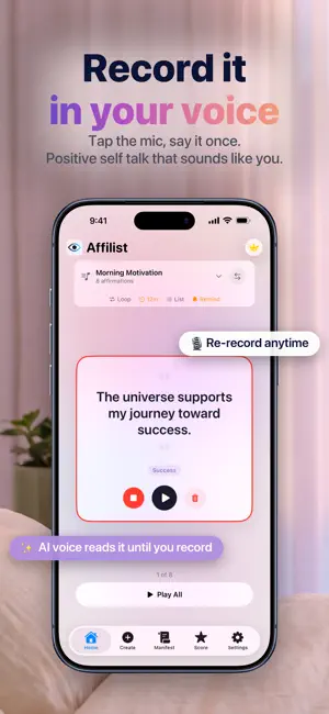 Affilist: Voice Affirmations screenshot 2