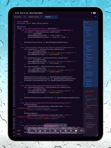 Neon Vision Editor iPad screenshot 2