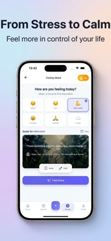 Mindful: Quote Maker & Mood Screenshot 3 of 6