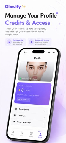 Glowify Ai: Hair Creator iPhone screenshot