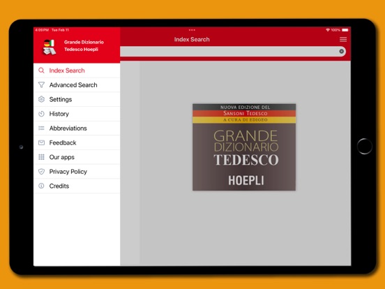 Dizionario Tedesco Hoepli iPad screenshot