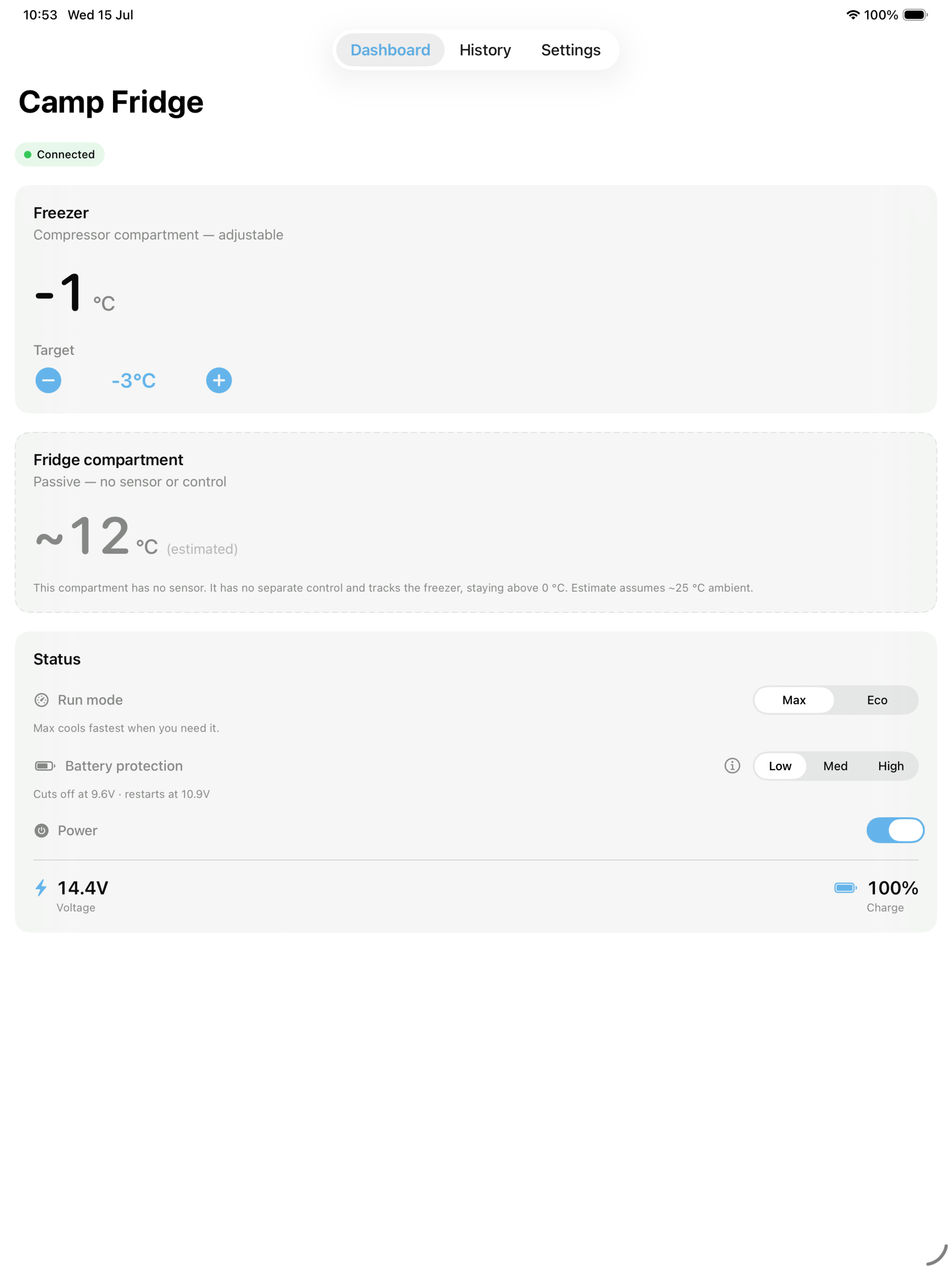 Frost: Portable Fridge Control screenshot 5