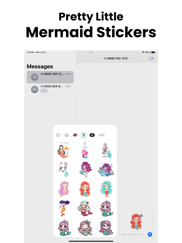 Pretty Little Mermaid Stickers