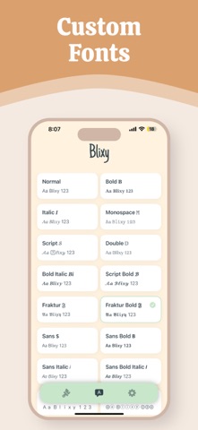 Blixy: Fonts & Themes Keyboard Screenshot 2 of 6