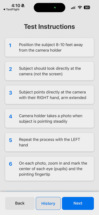 Eye Dominance Evaluation Screenshot 1 of 5
