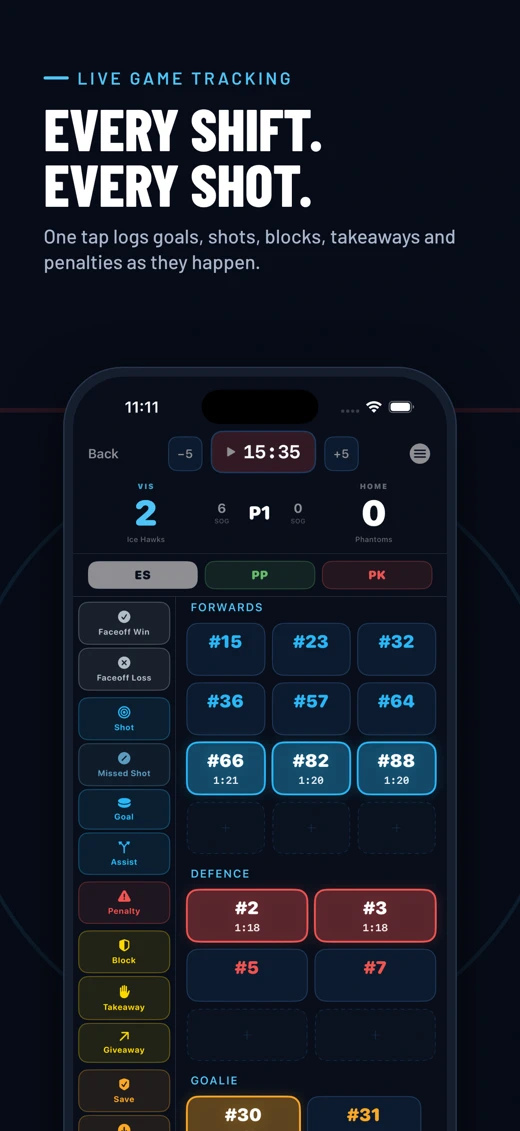 BackCheck Labs Hockey Stats screenshot 1