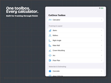 CutOnce - Builder's Calculator iPad screenshot