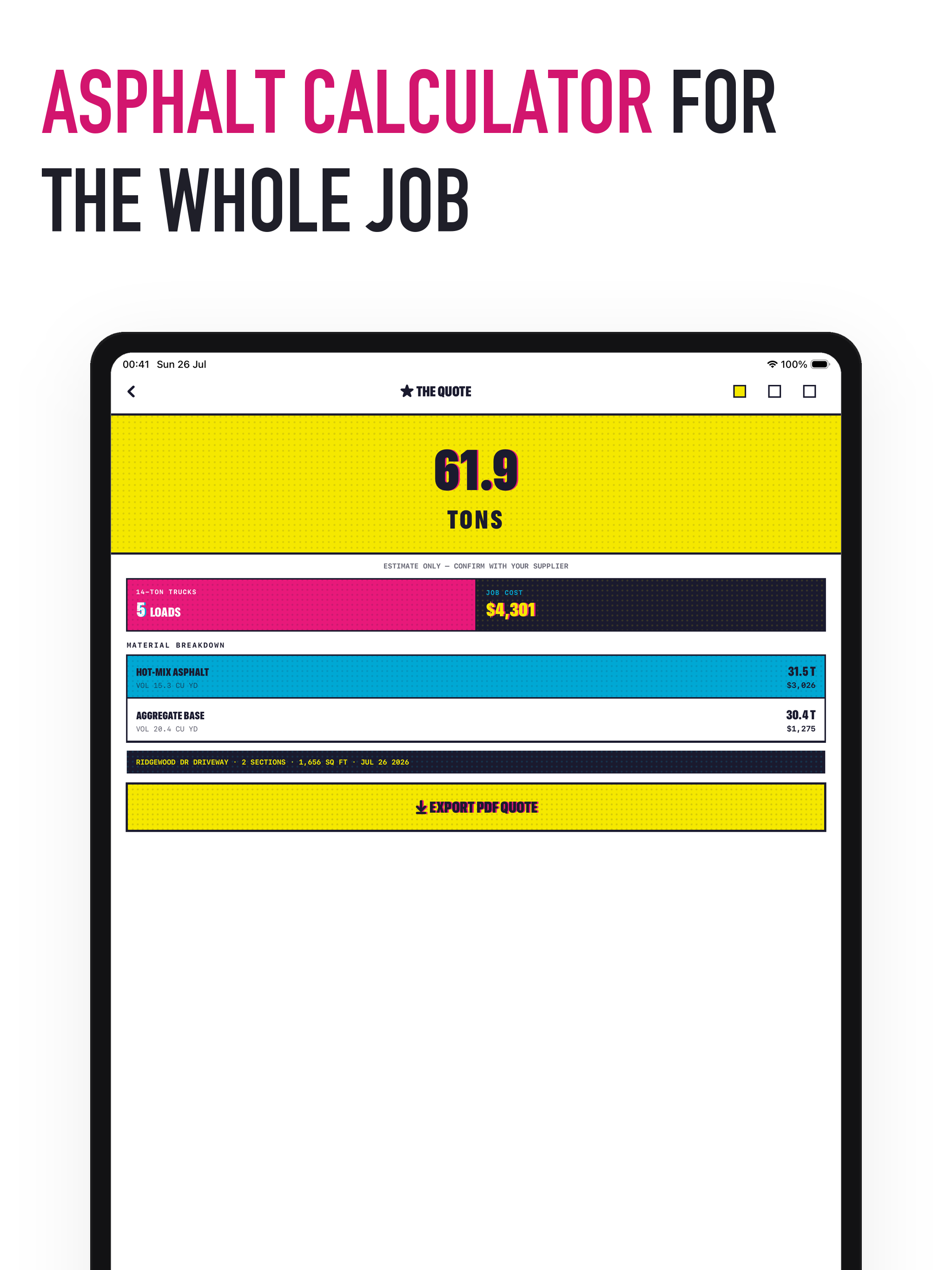 PaveMate: Asphalt Calculator screenshot 5