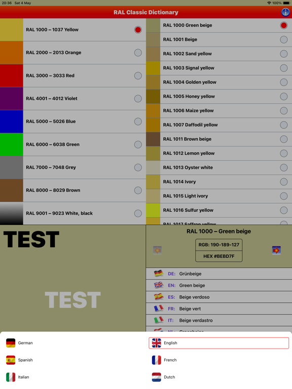 Screenshot #5 pour RAL Classic Colours Dictionary