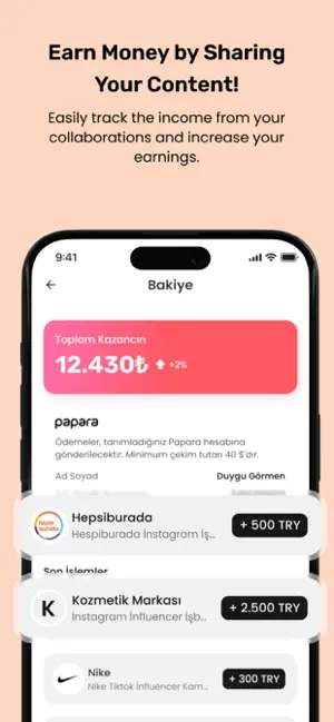 Teamfluencer iPhone screenshot 5