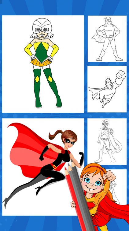 Super heroes - Coloring pages