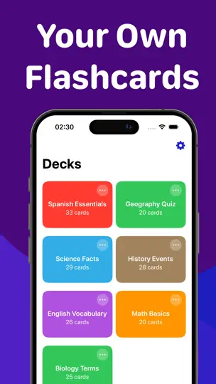 Скриншот Flashcards Maker: Vocabulary на iPhone 2