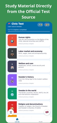Swedish Citizenship Test Prep Screenshot 1 of 5