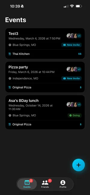 Chaperone - Dining Planner screenshot 2