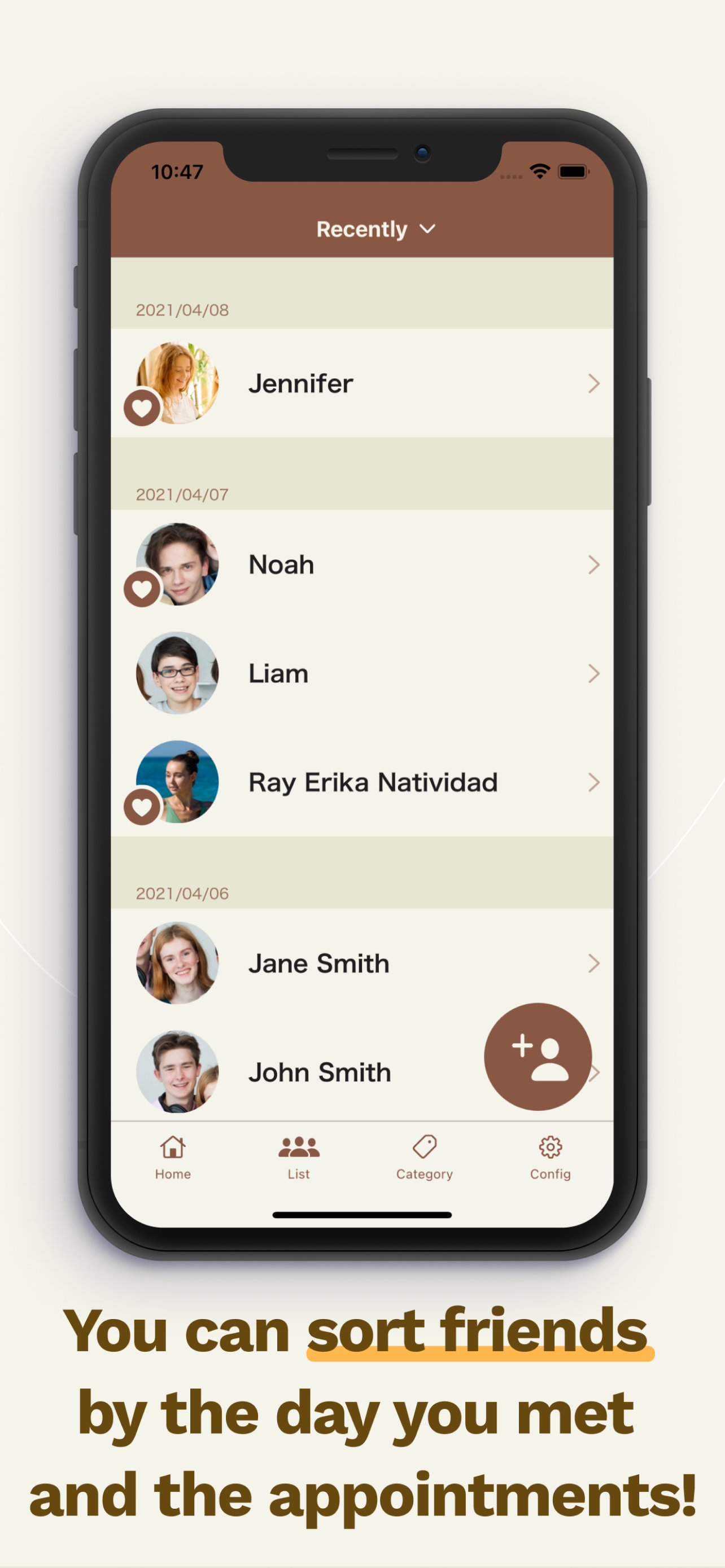 FriendList: birthday & profile