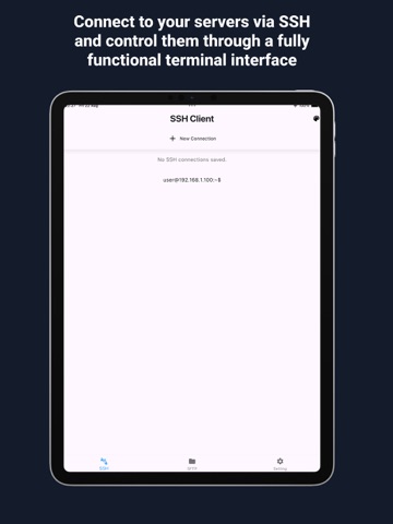 Terminal - VPS client iPad screenshot