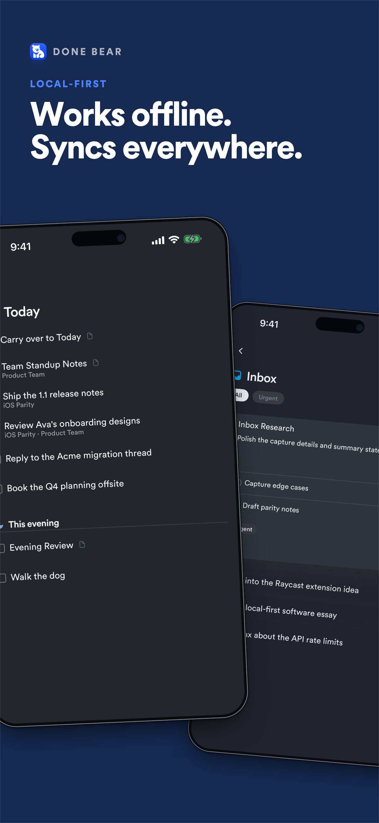 Done Bear: GTD Task Manager screenshot 4