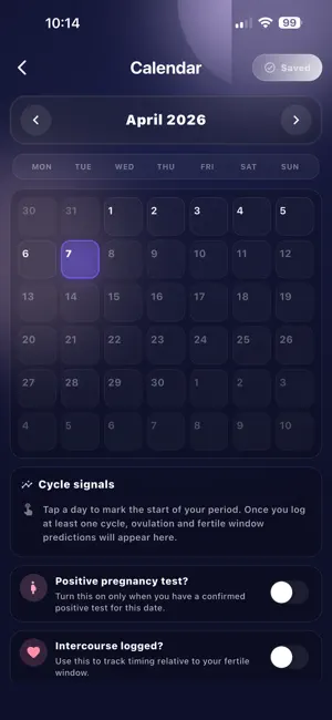 Lunaria: Cycle Tracking screenshot 4