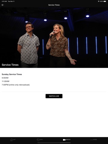 LHT Church iPad screenshot