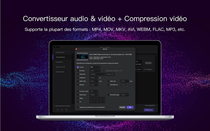 Screenshot #1 pour Focus Video - Convertir format