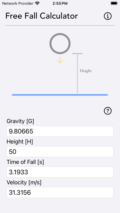 Free Fall Calculator Screenshot