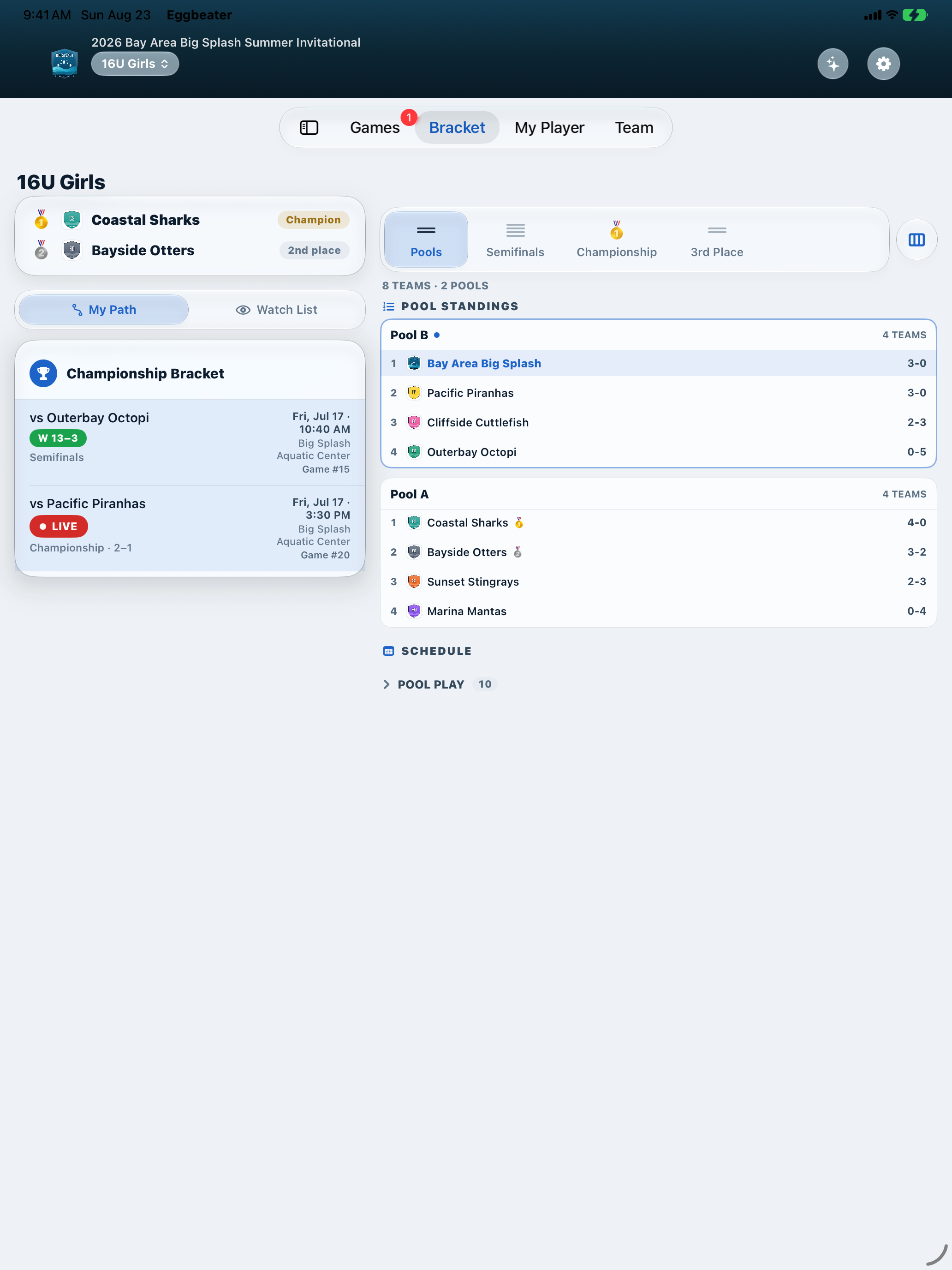 Eggbeater — Water Polo screenshot 7