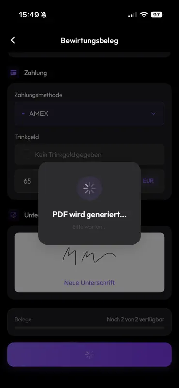 Bewirtungsbeleg.net screenshot 6 of 8