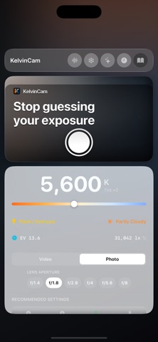 KelvinCam: Light Meter screenshot