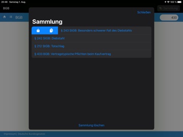 Deutsche Bundesgesetze iPad screenshot 5