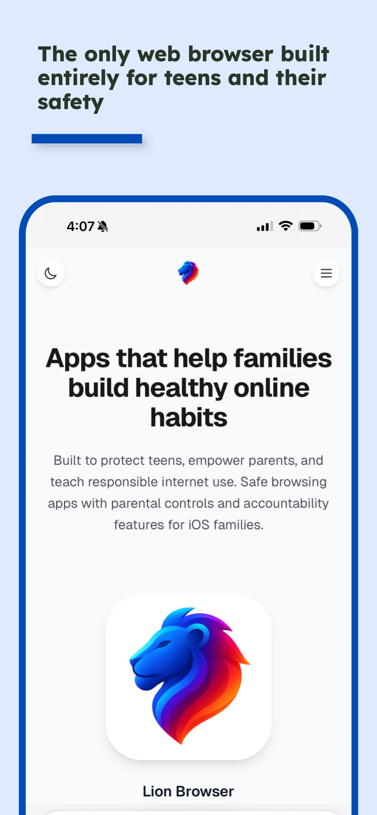 Lion Browser: Safe for Teens