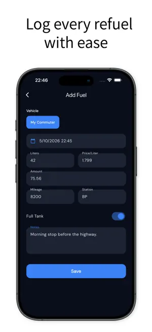 FuelExpense - Fuel Tracker screenshot 3