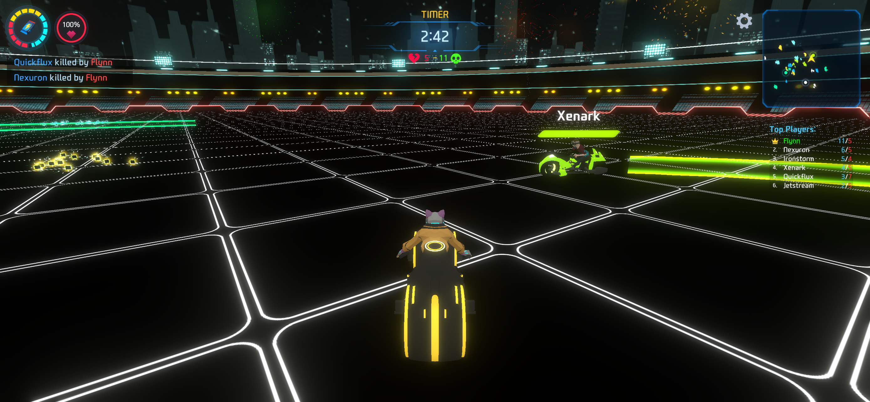 Neon Bike Battle screenshot 3