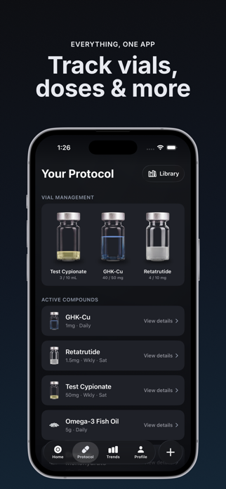 Milligram: Peptide TRT Tracker Screenshot 3 of 7