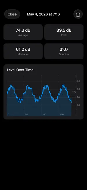 NoiseLog – Decibel Meter screenshot 3