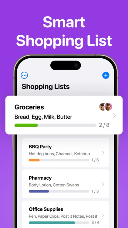 Shared Shopping Grocery List